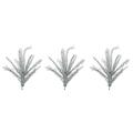 Adlmired By Nature 23 in. Glitter Filigree Leaf Spray Christmas Decor, Silver - Set of 3 GXL7706-SILVER-3